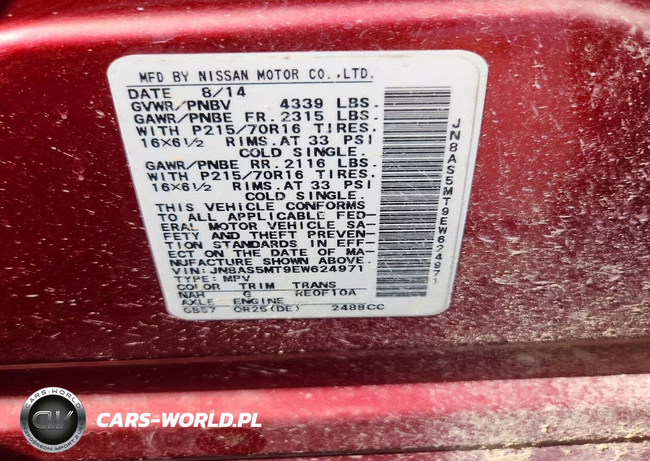 2014 Nissan Rogue Select S VIN:JN8AS5MT9EW624971 - 13