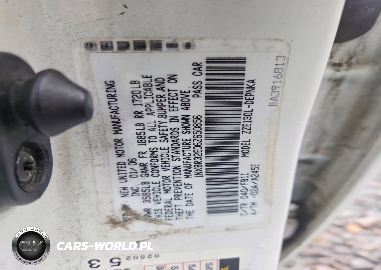 2006 Toyota Corolla Le VIN:1NXBR32E06Z650856 - 12