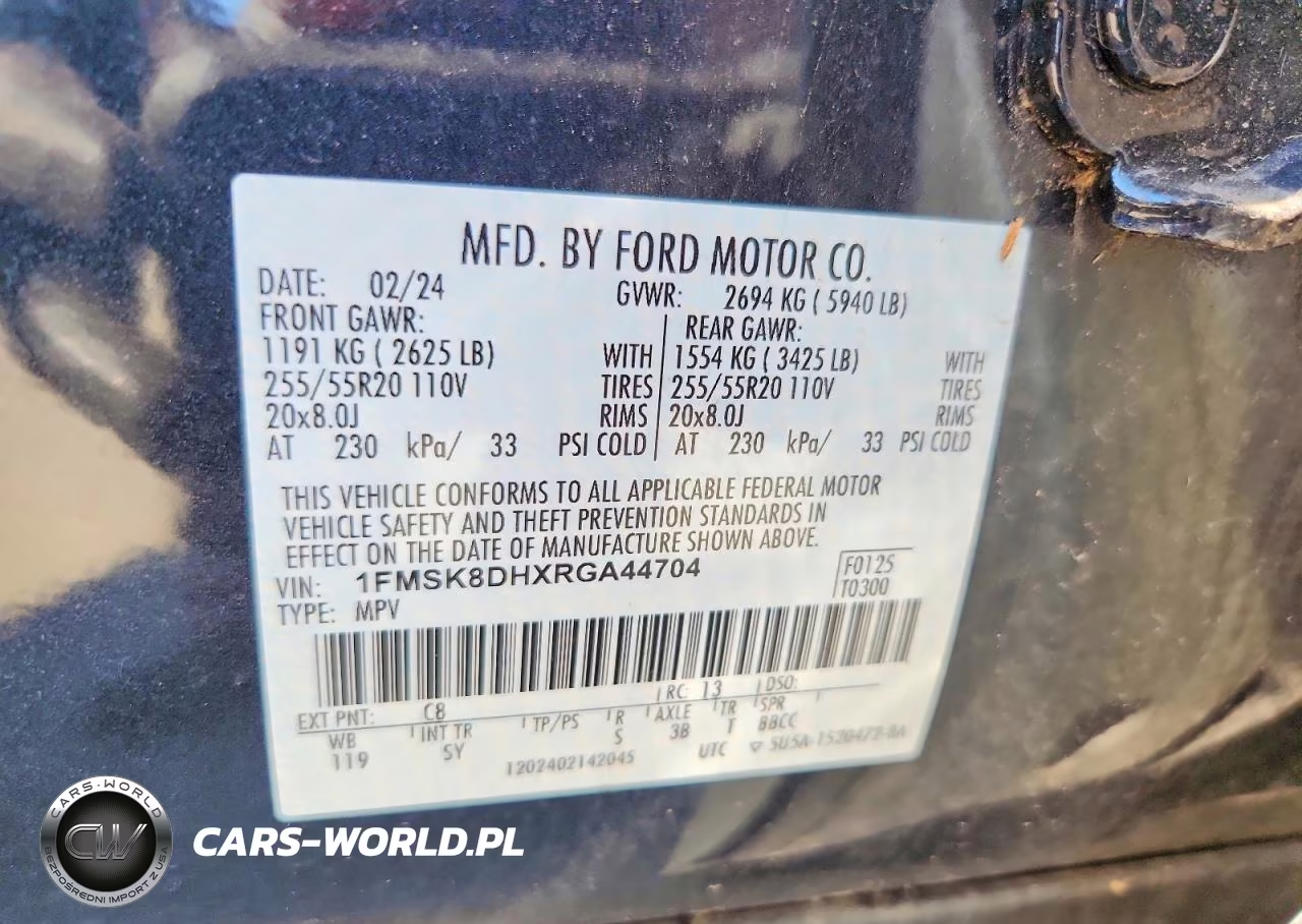 2024 Ford Explorer Xlt VIN:1FMSK8DHXRGA44704 - 13