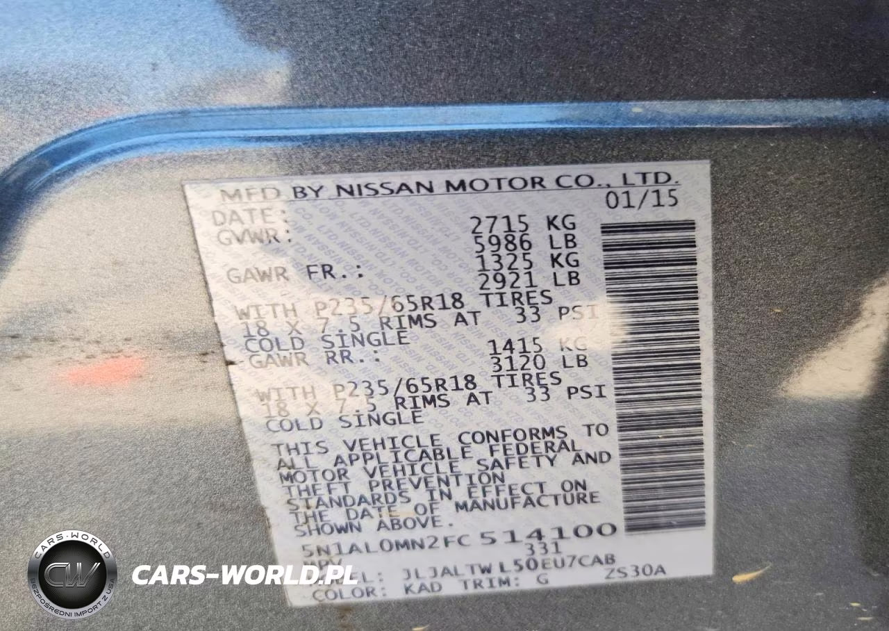 2015 Infiniti Qx60 Base VIN:5N1AL0MN2FC514100 - 13