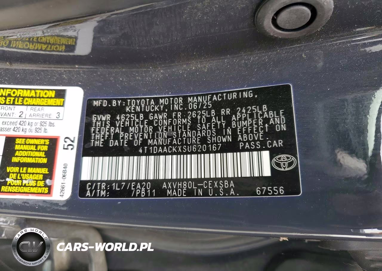 2025 Toyota Camry Se VIN:4T1DAACKXSU620167 - 12