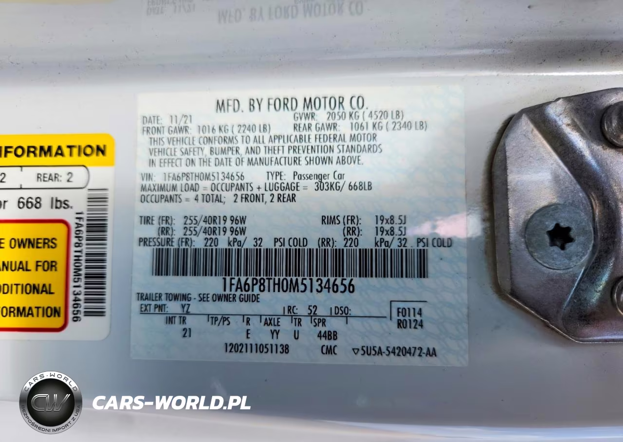 2021 Ford Mustang VIN:1FA6P8TH0M5134656 - 12