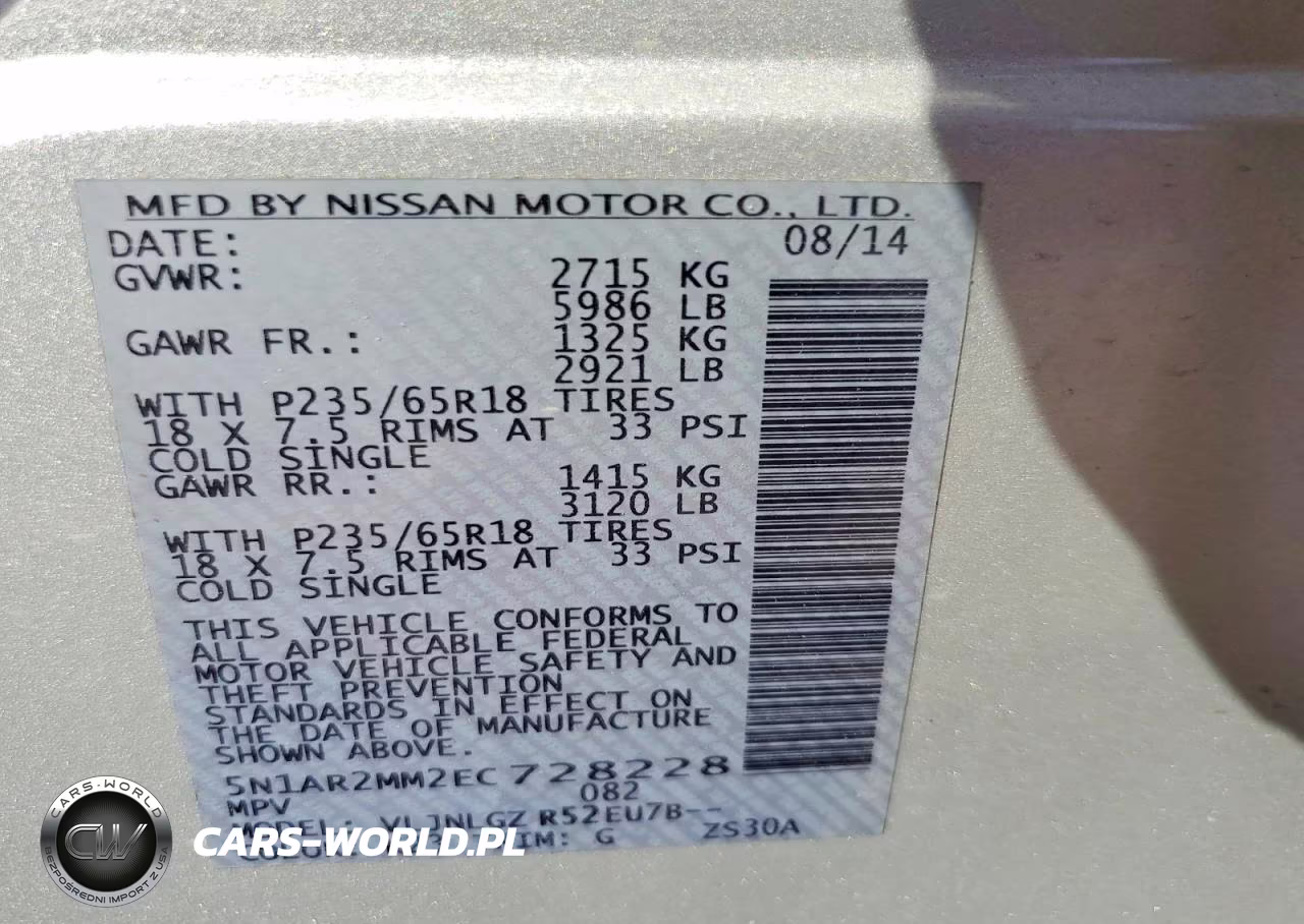 2014 Nissan Pathfinder Sl VIN:5N1AR2MM2EC728228 - 13