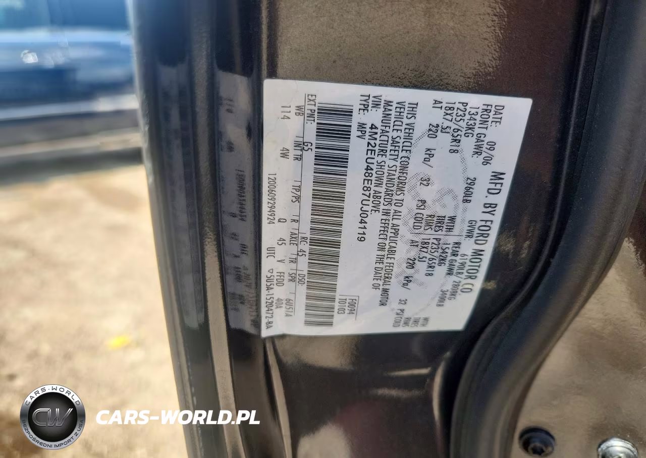 2007 Mercury Mountaineer Premier VIN:4M2EU48E87UJ04119 - 13