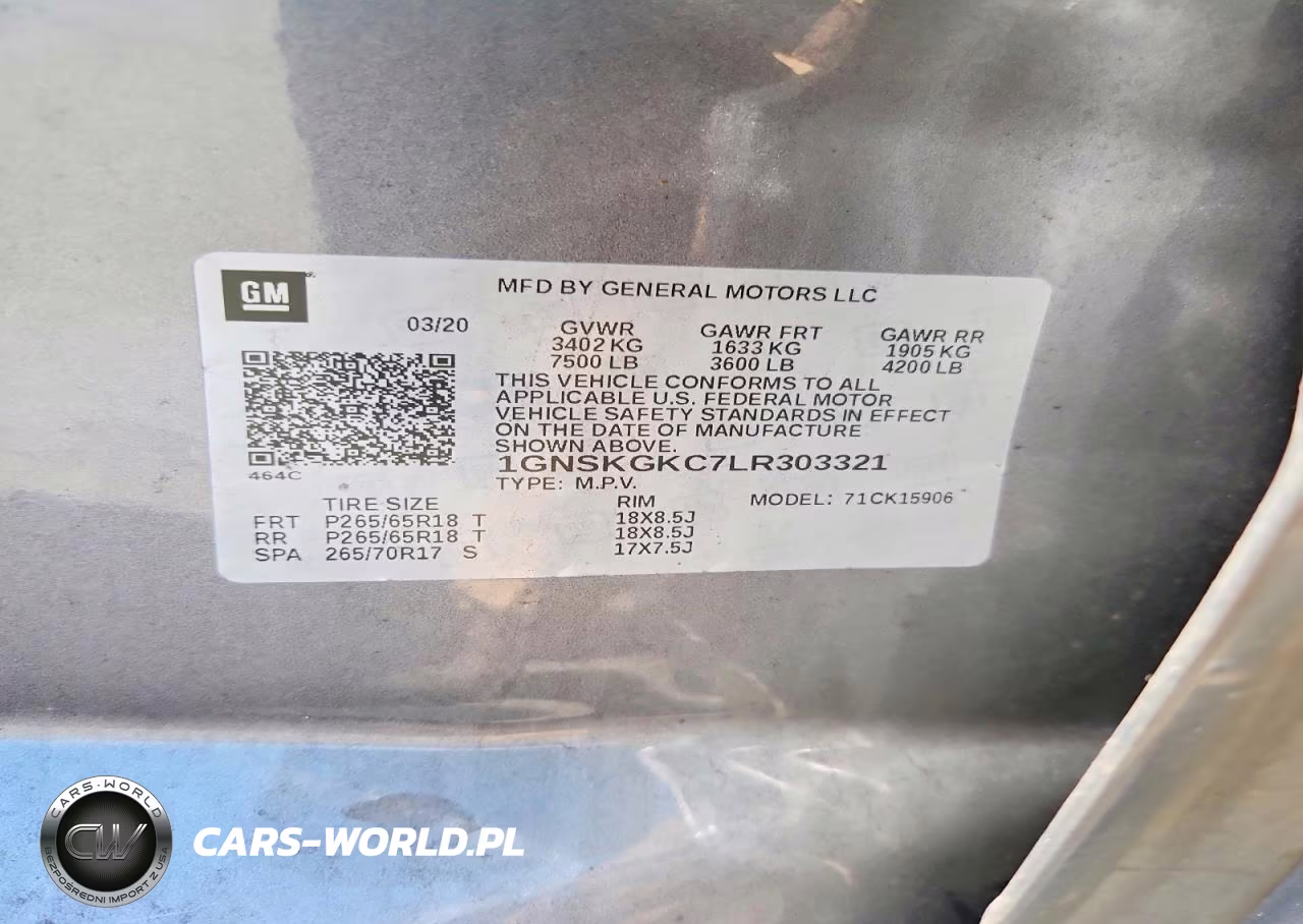 2020 Chevrolet Suburban K1500 Ls VIN:1GNSKGKC7LR303321 - 13