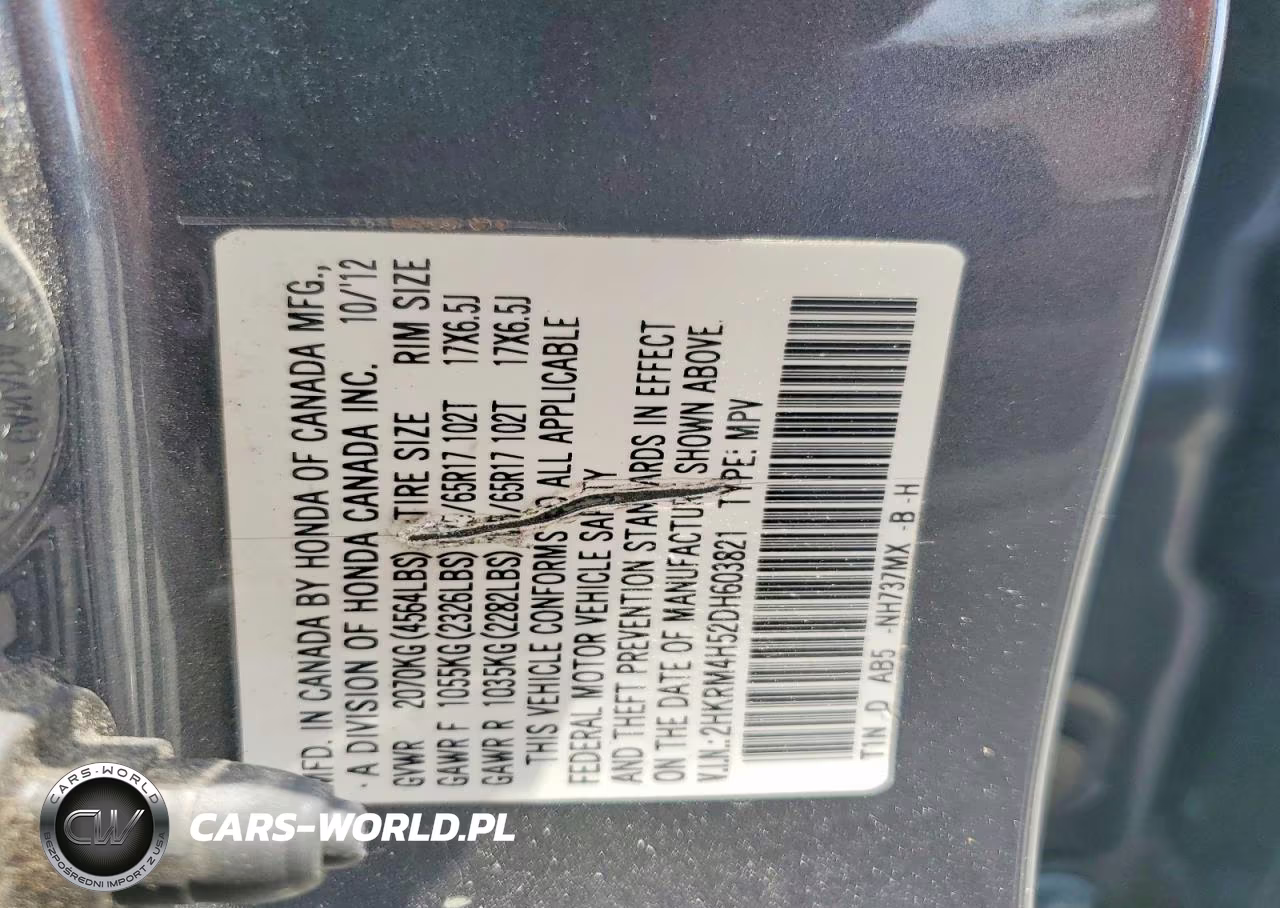 2013 Honda Cr-V Ex VIN:2HKRM4H52DH603821 - 13