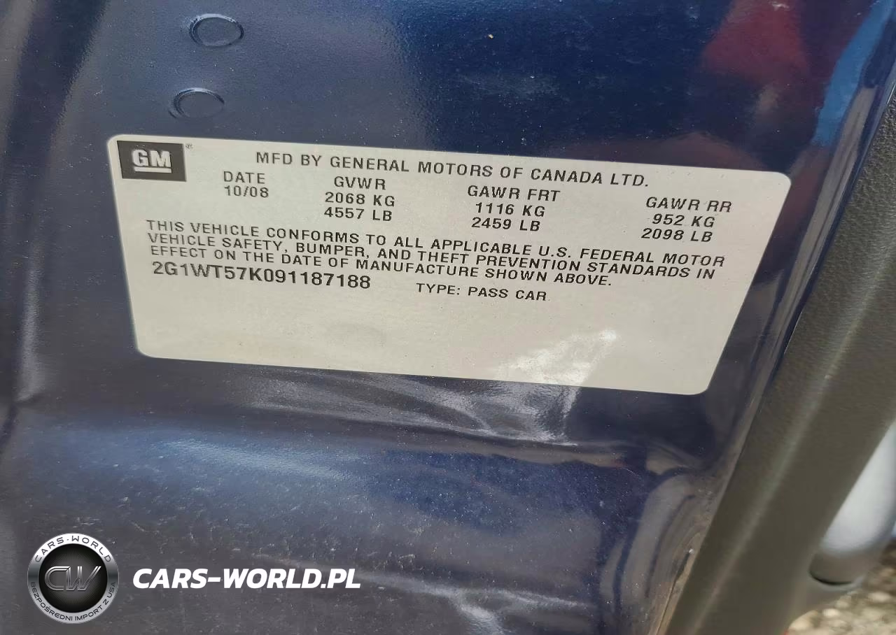 2009 Chevrolet Impala 1Lt VIN:2G1WT57K091187188 - 12