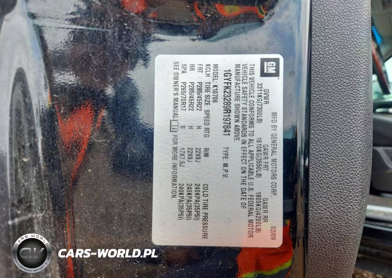 2009 Cadillac Escalade Luxury VIN:1GYFK23289R197841 - 12