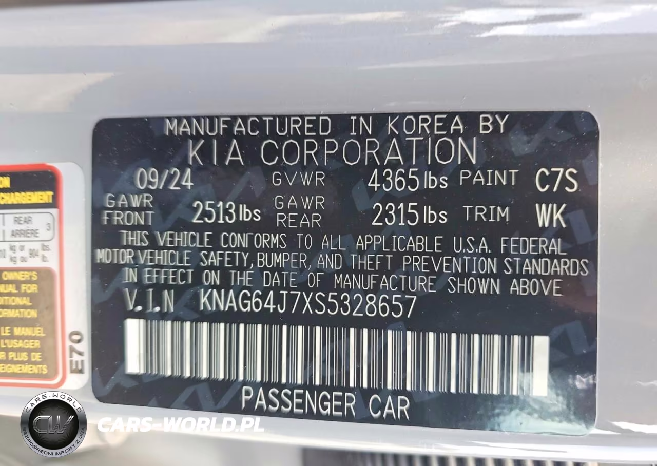 2025 Kia K5 Gt Line VIN:KNAG64J7XS5328657 - 12