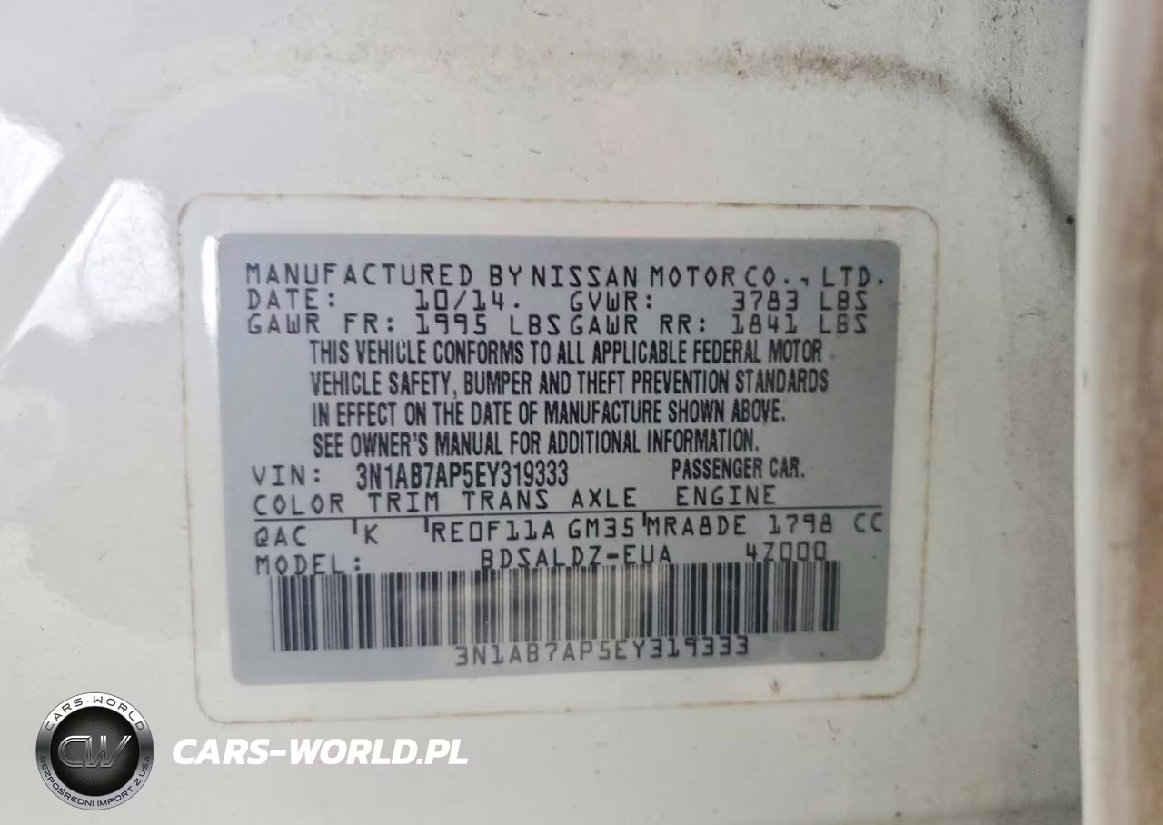 2014 Nissan Sentra Sv VIN:3N1AB7AP5EY319333 - 12