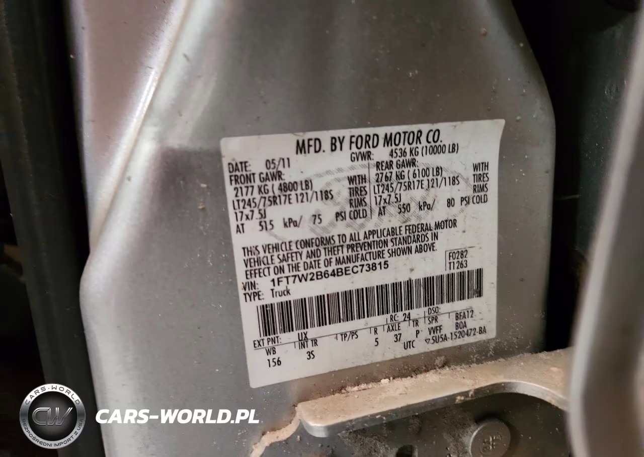 2011 Ford F250 Super Duty VIN:1FT7W2B64BEC73815 - 12