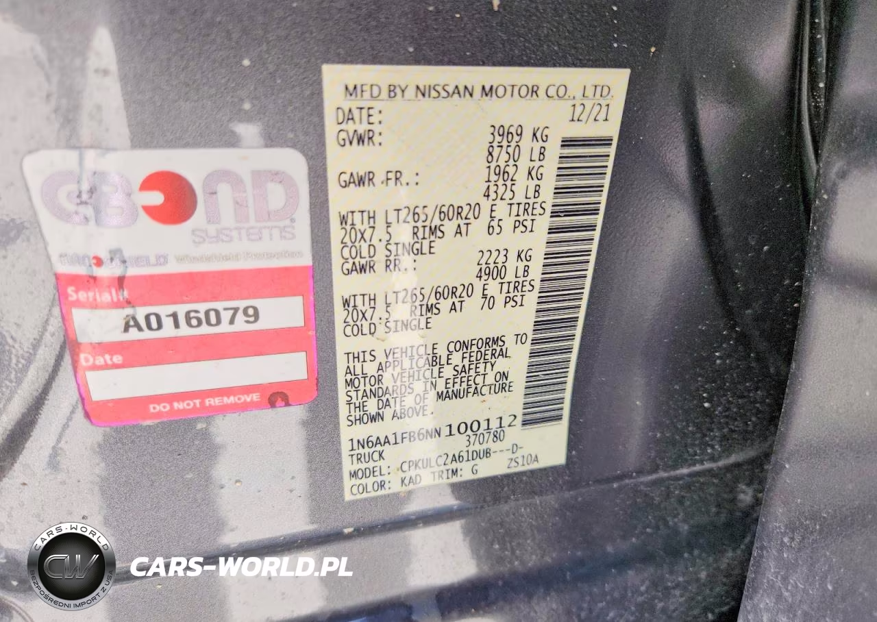 2022 Nissan Titan Xd Sv VIN:1N6AA1FB6NN100112 - 12