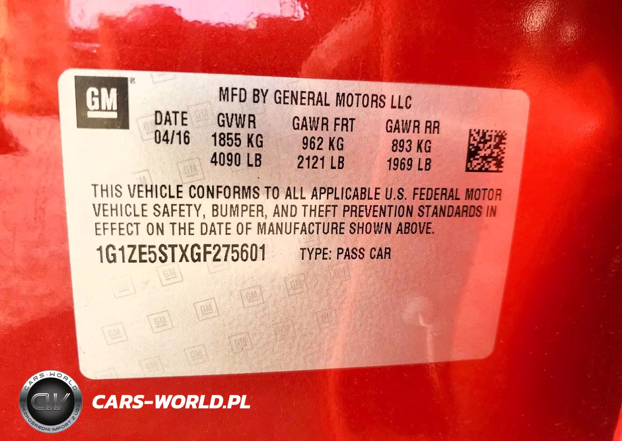 2016 Chevrolet Malibu Lt VIN:1G1ZE5STXGF275601 - 12