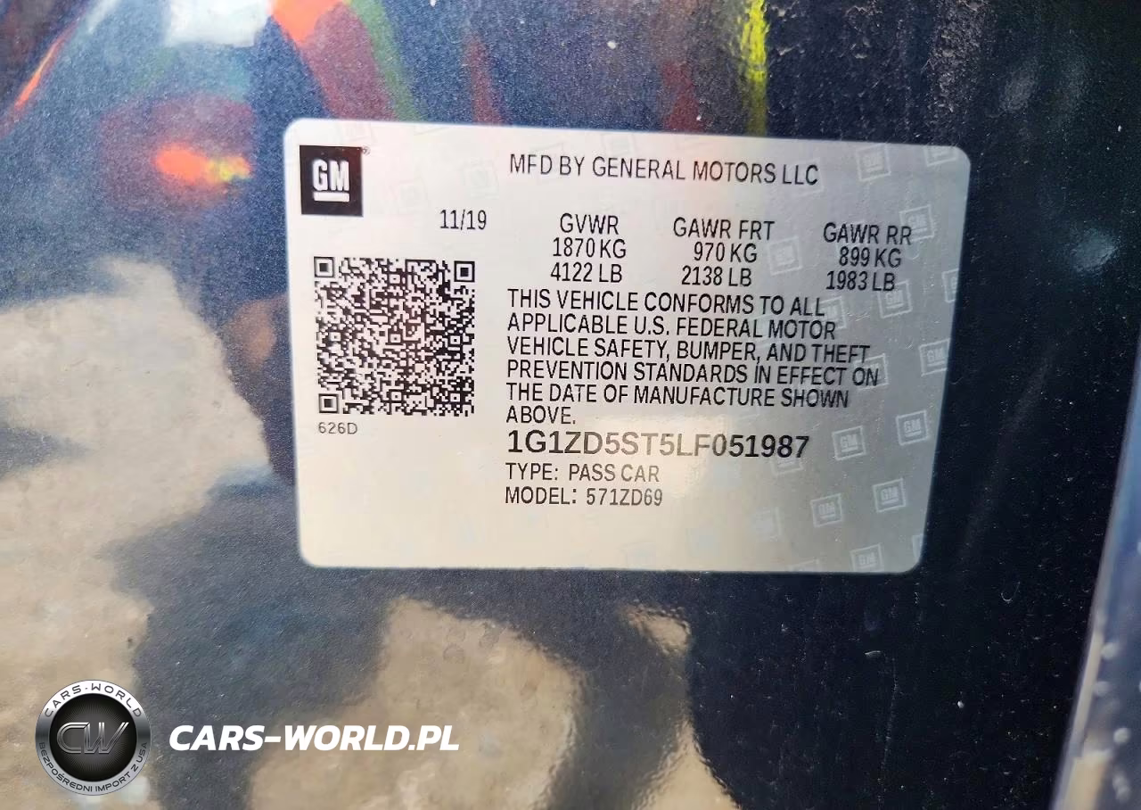 2020 Chevrolet Malibu Lt VIN:1G1ZD5ST5LF051987 - 12