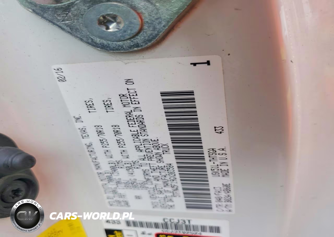 2016 Toyota Tundra Sr VIN:5TFNW5F19GX203584 - 12