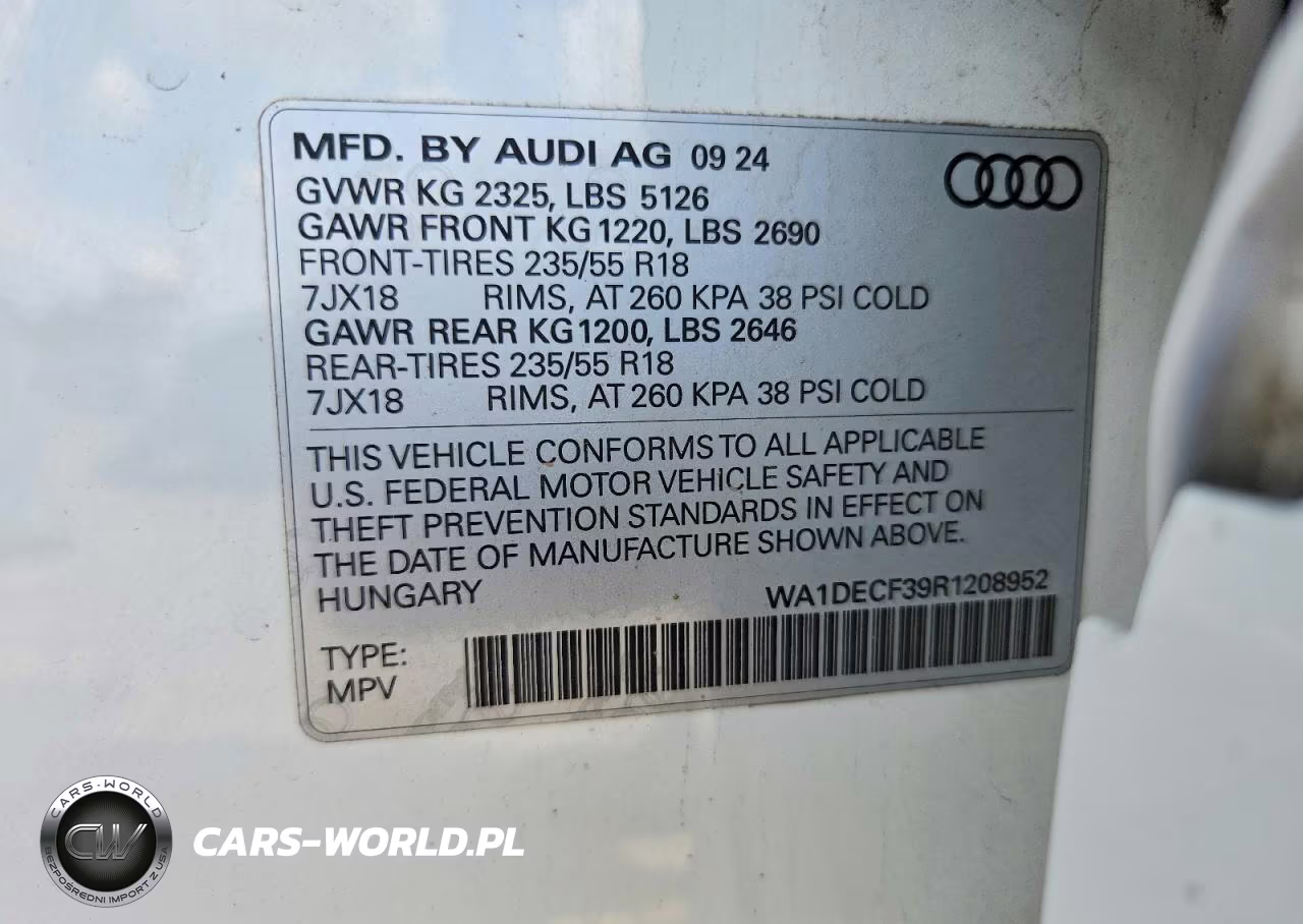2024 Audi Q3 Premium S Line 45 VIN:WA1DECF39R1208952 - 14
