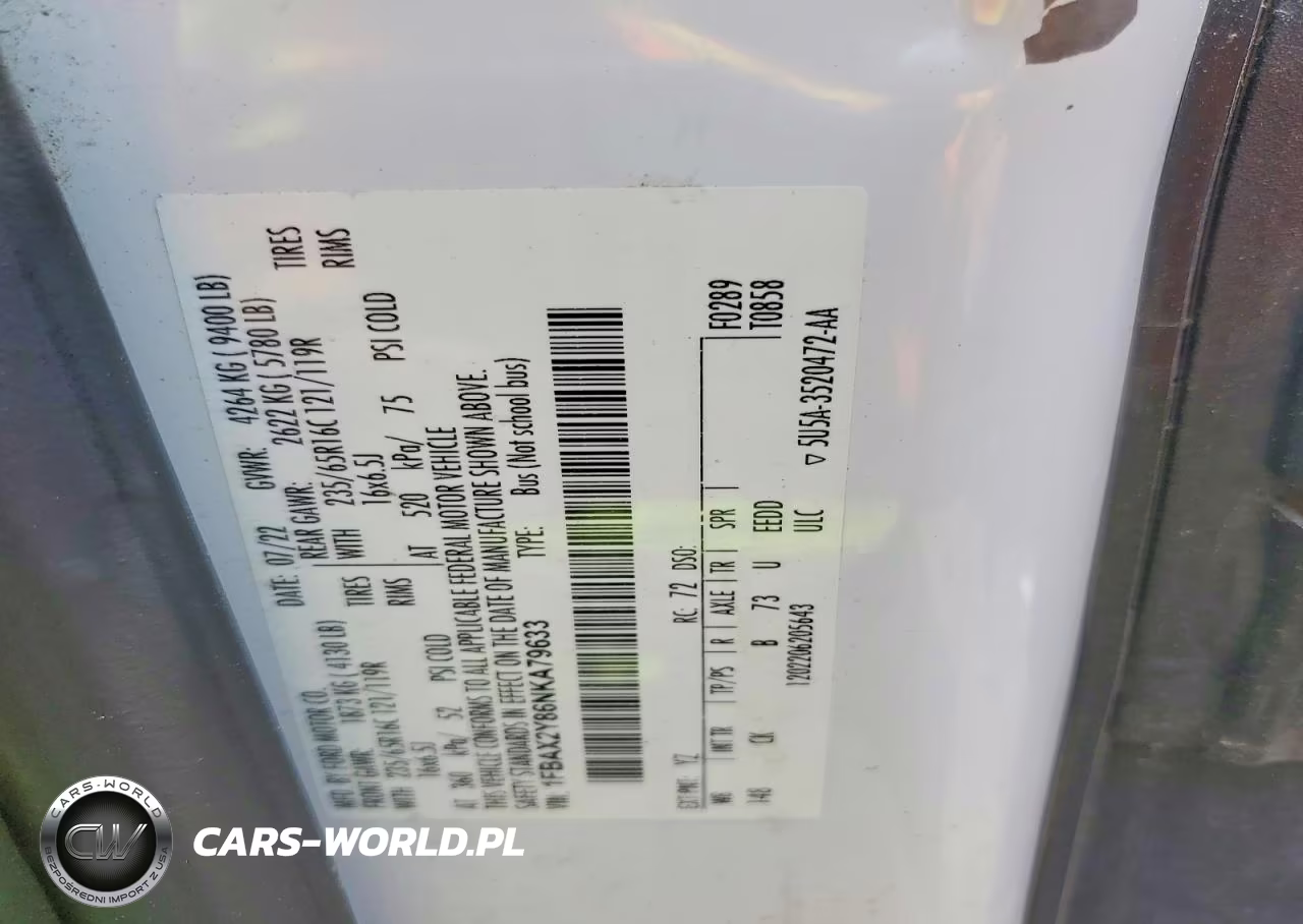 2022 Ford Transit T-350 VIN:1FBAX2Y86NKA79633 - 13