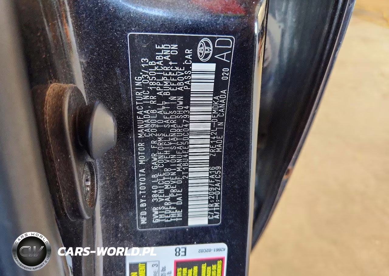 2013 Toyota Corolla L VIN:2T1BU4EE5DC047934 - 12