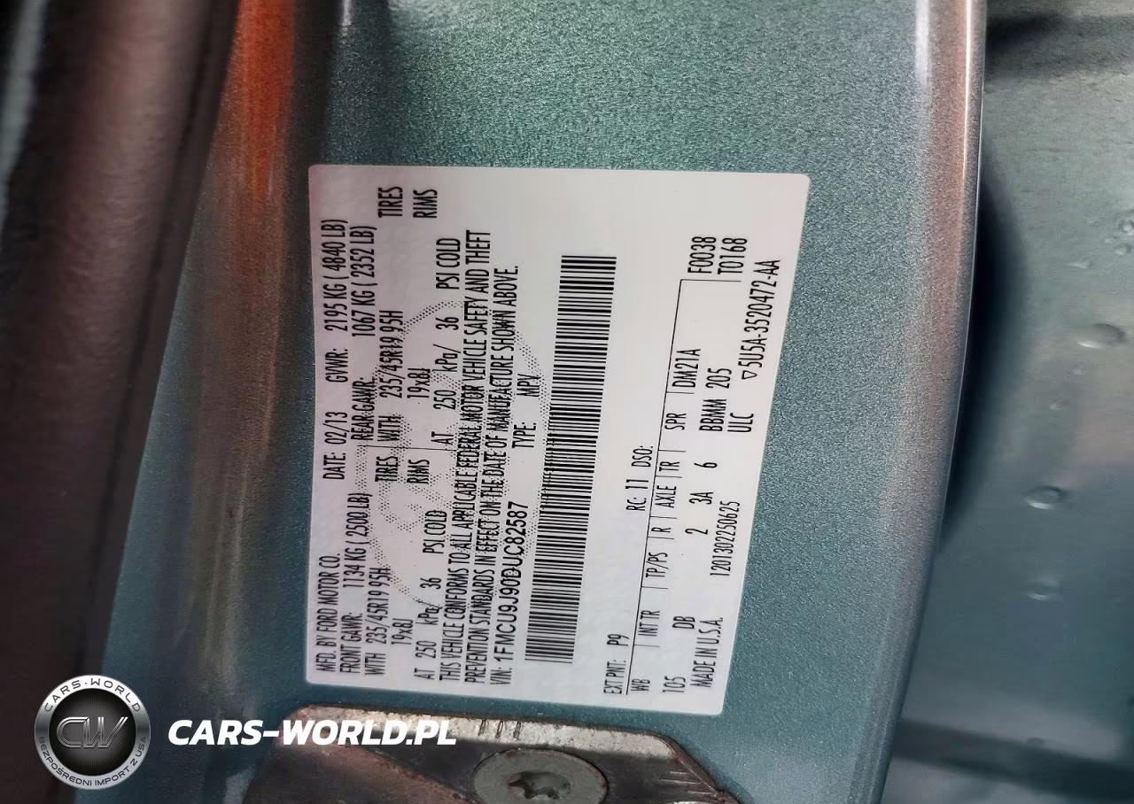 2013 Ford Escape Titanium VIN:1FMCU9J90DUC82587 - 13