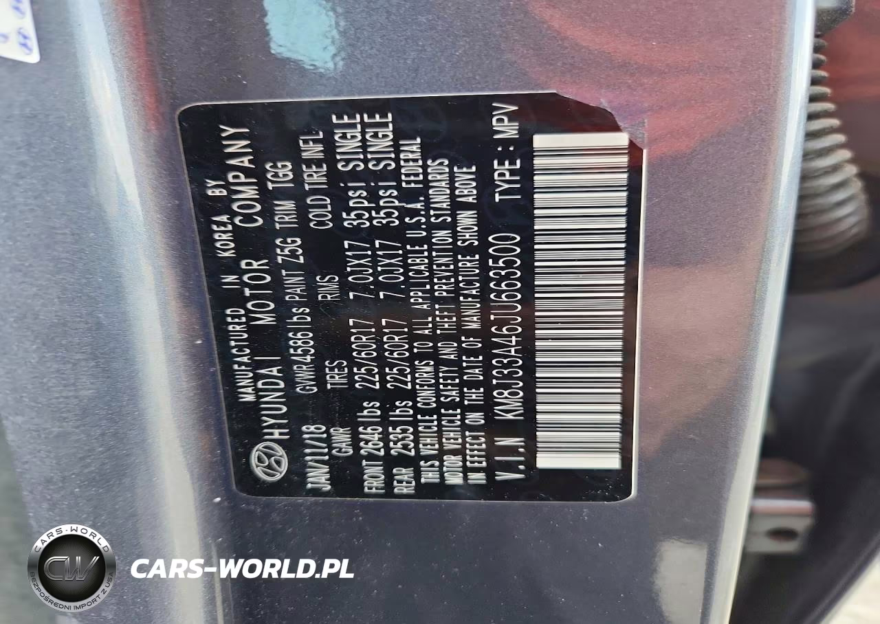 2018 Hyundai Tucson Sel VIN:KM8J33A46JU663500 - 12