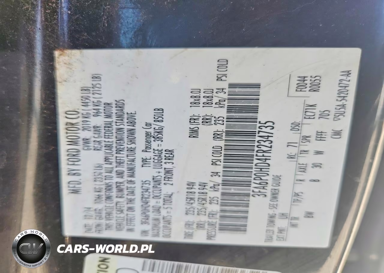2015 Ford Fusion Se VIN:3FA6P0HD4FR234735 - 12