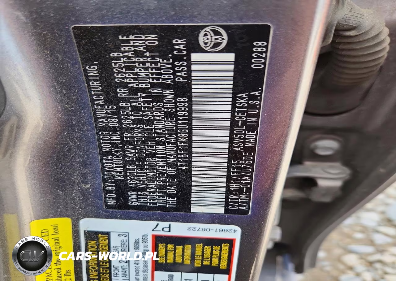 2016 Toyota Camry Se VIN:4T1BF1FK8GU119998 - 12