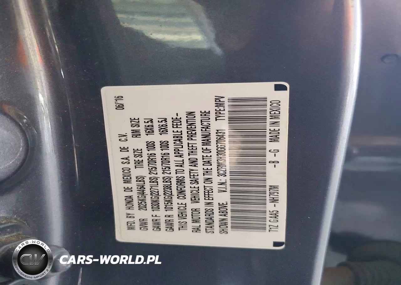 2016 Honda Cr-V Lx VIN:3CZRM3H30GG706431 - 13