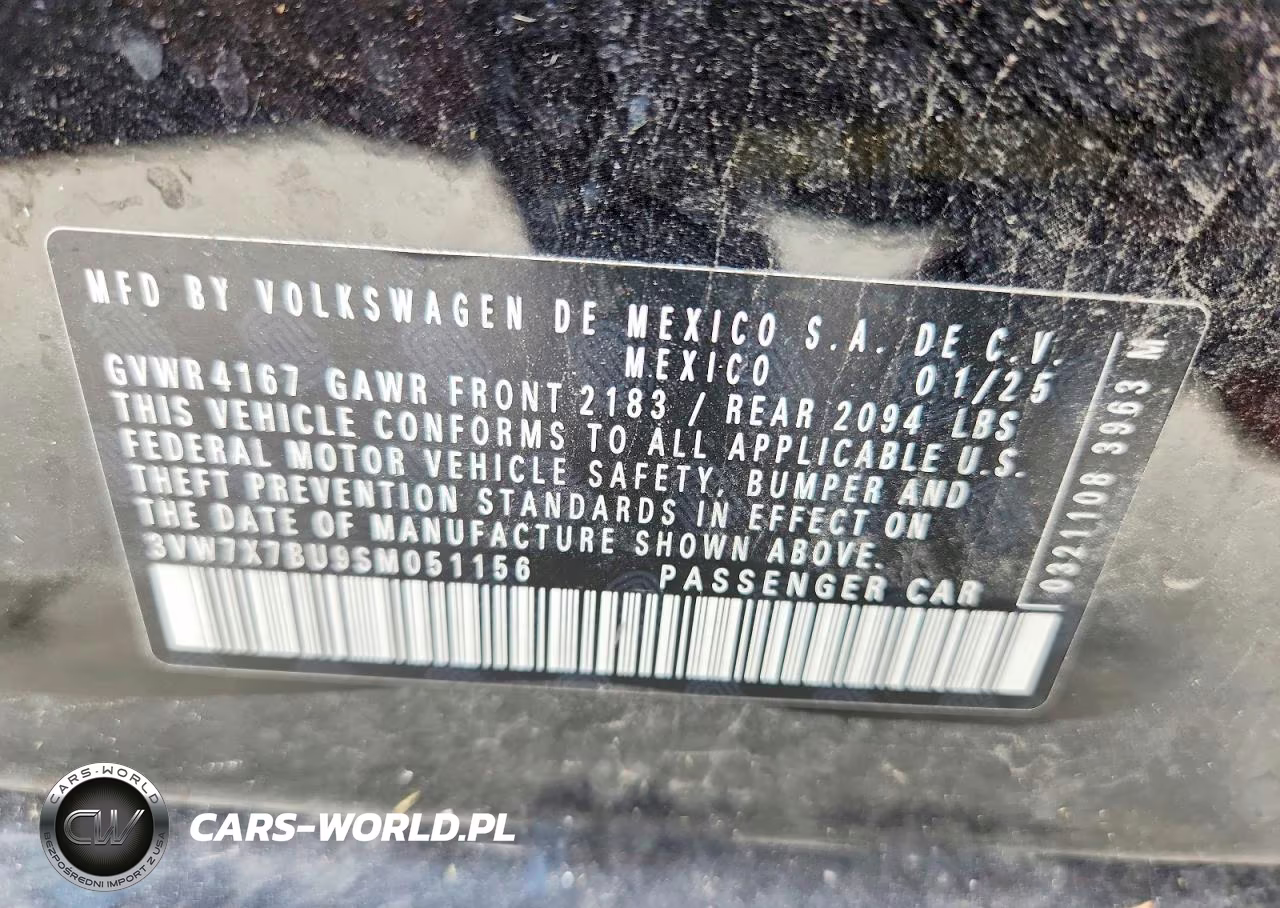 2025 Volkswagen Jetta Se VIN:3VW7X7BU9SM051156 - 12