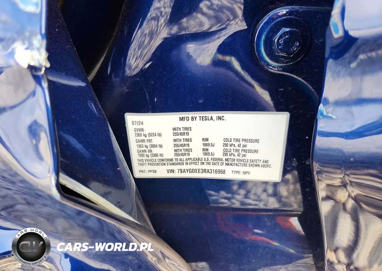 2024 Tesla Model Y VIN:7SAYGDEE3RA316968 - 13