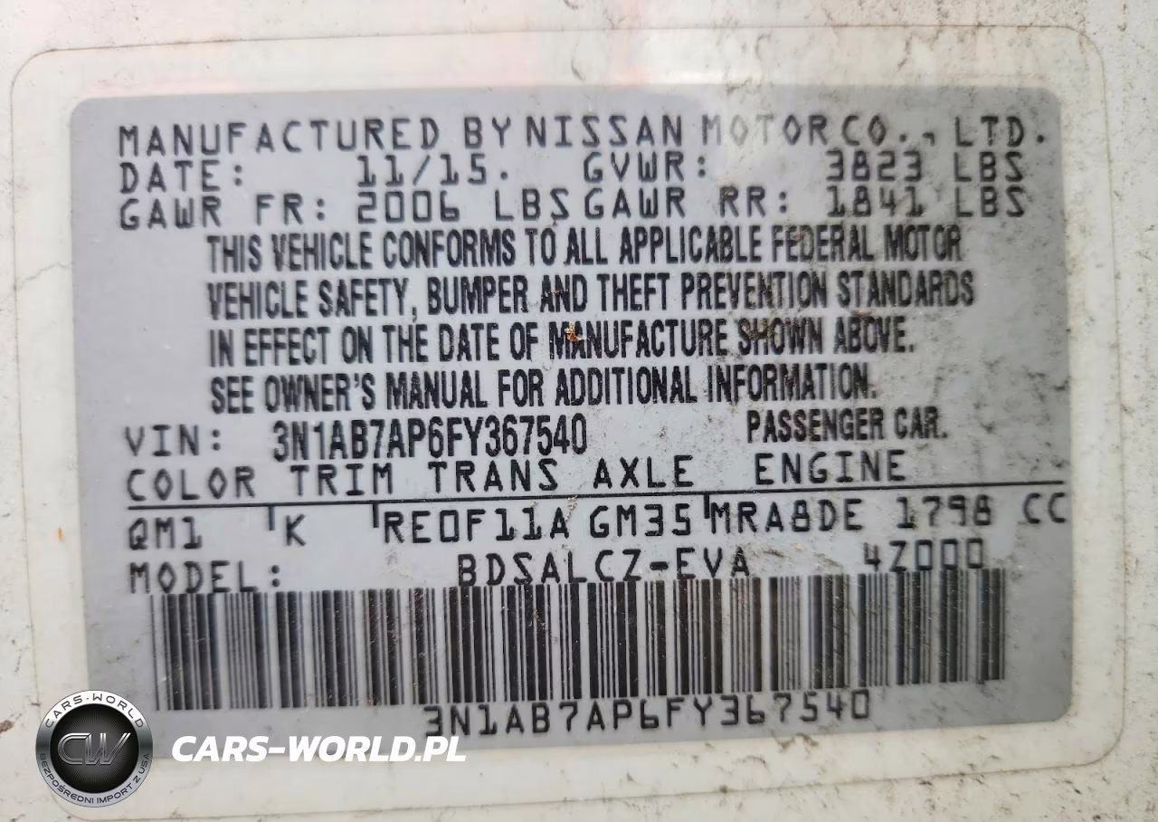 2015 Nissan Sentra S VIN:3N1AB7AP6FY367540 - 12