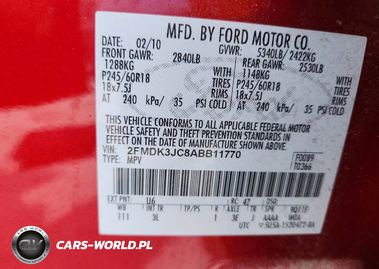 2010 Ford Edge Sel VIN:2FMDK3JC8ABB11770 - 13
