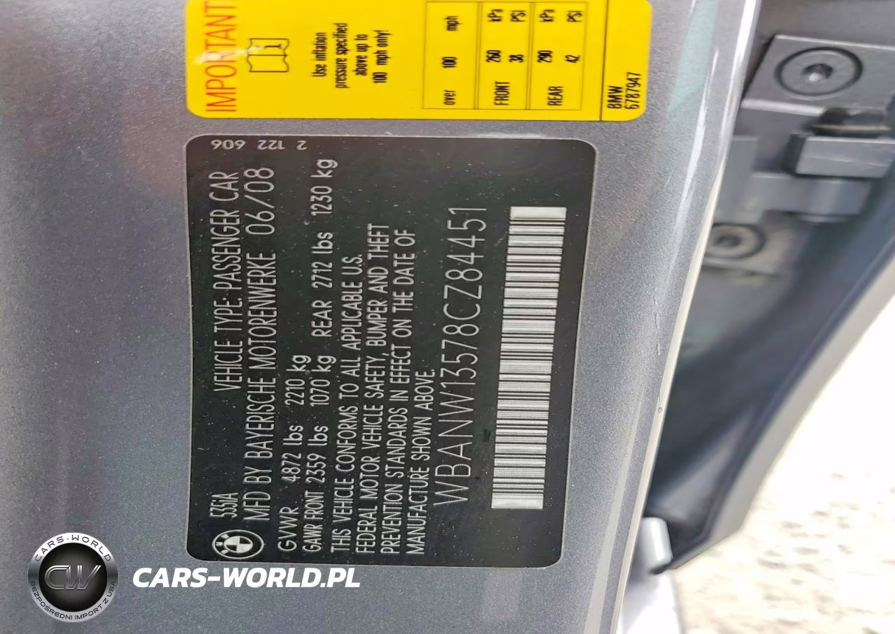 2008 BMW 535 I VIN:WBANW13578CZ84451 - 12