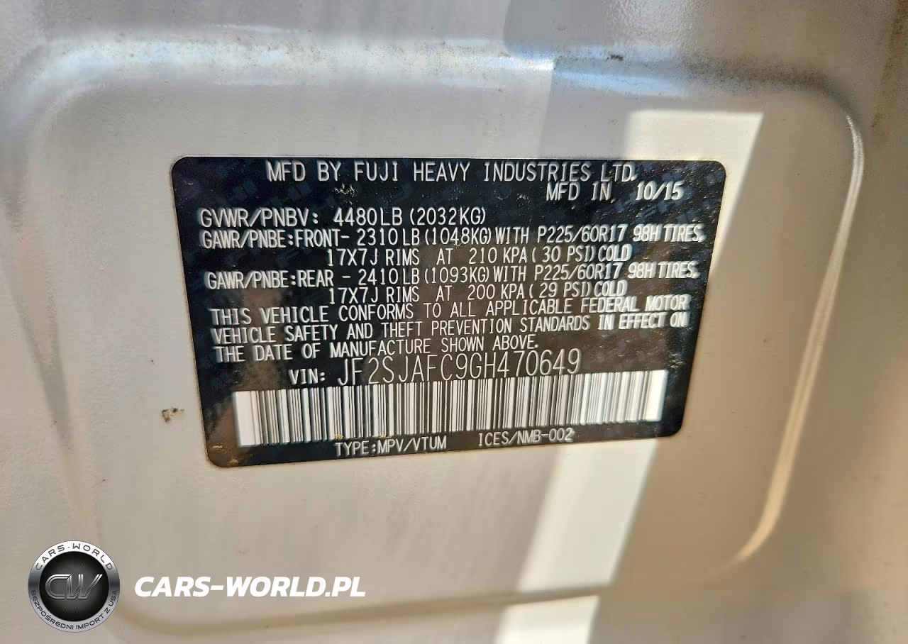 2016 Subaru Forester 2.5I Premium VIN:JF2SJAFC9GH470649 - 13