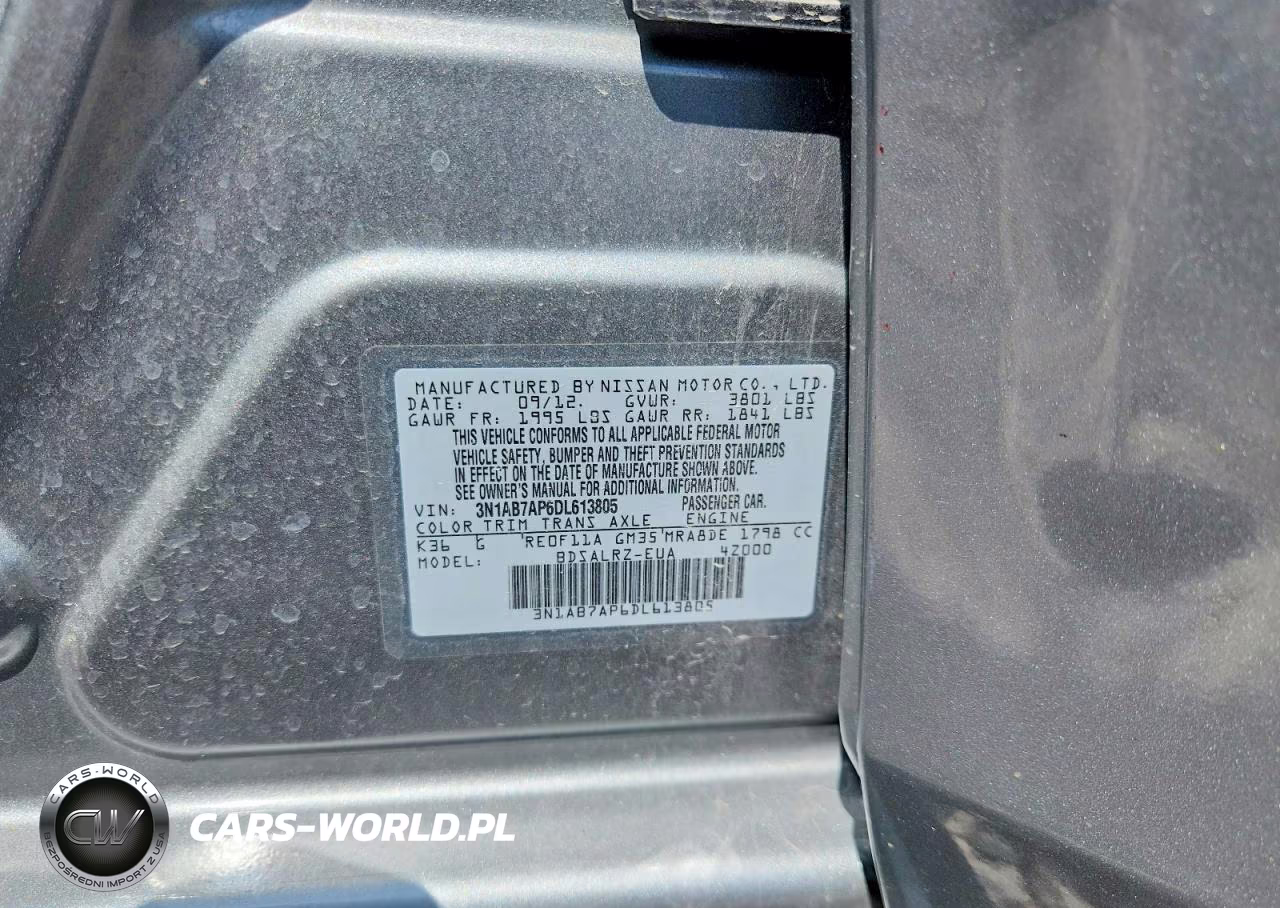 2013 Nissan Sentra S VIN:3N1AB7AP6DL613805 - 12