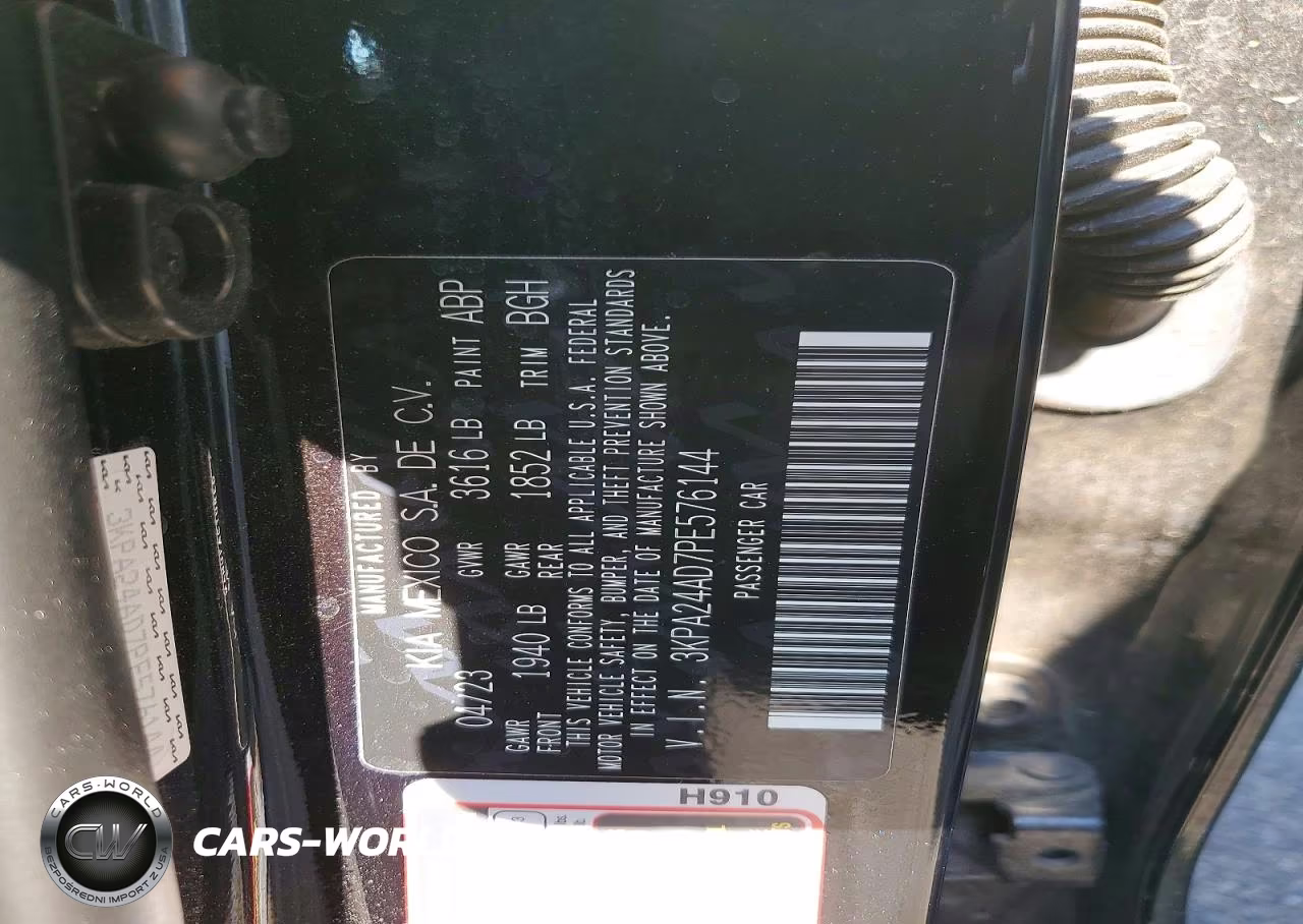 2023 Kia Rio S VIN:3KPA24AD7PE576144 - 13
