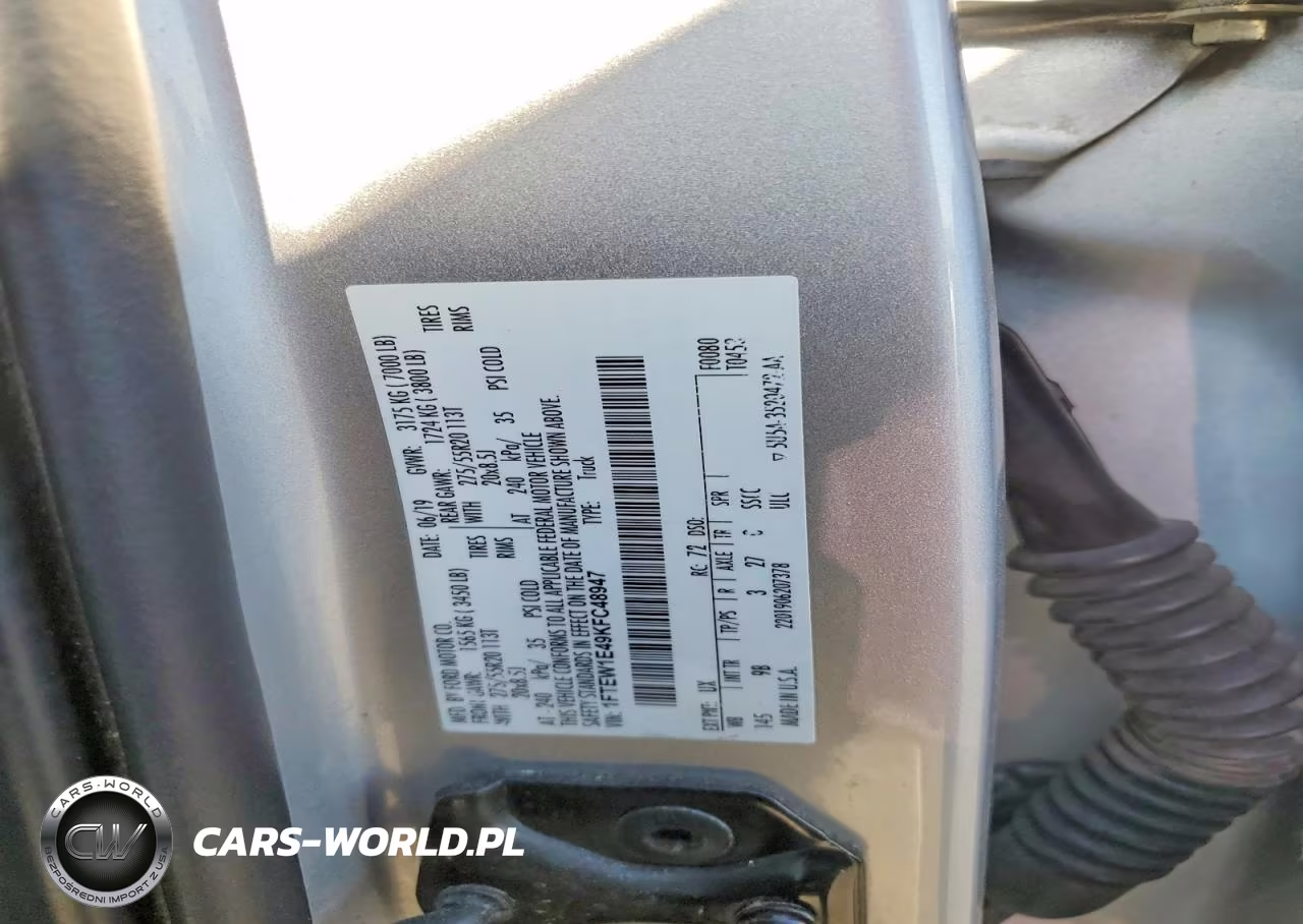2019 Ford F150 Supercrew VIN:1FTEW1E49KFC48947 - 12