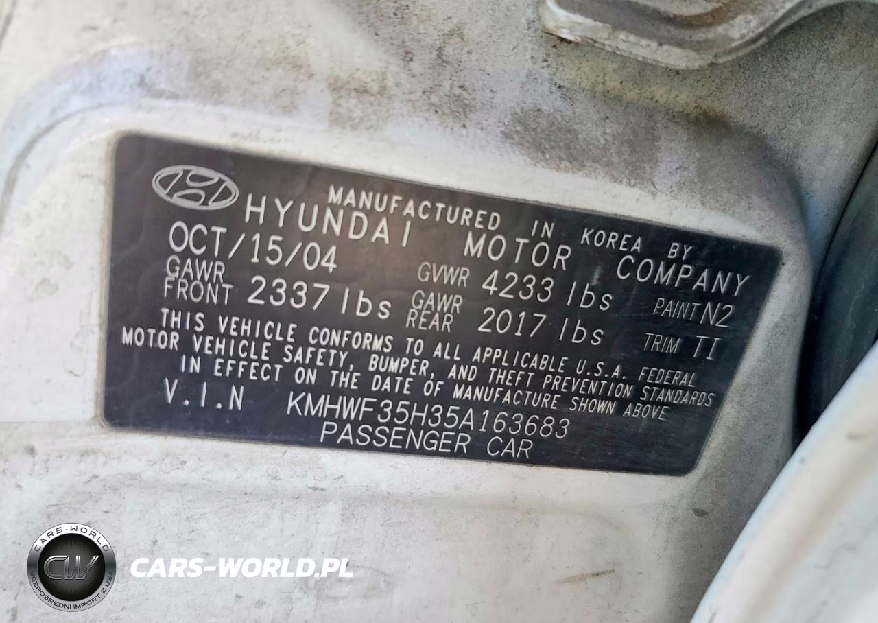 2005 Hyundai Sonata Gls VIN:KMHWF35H35A163683 - 12