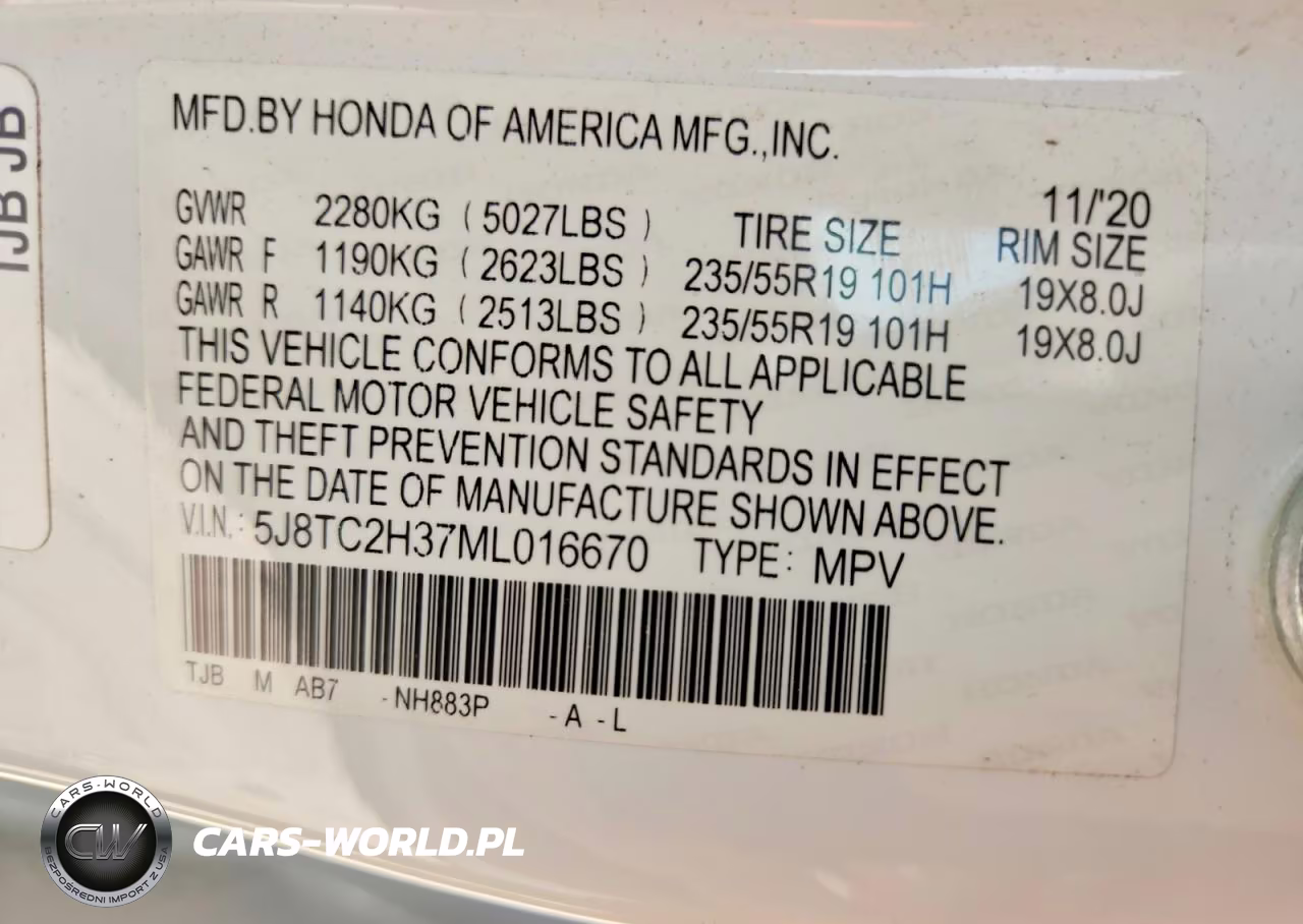 2021 Acura Rdx VIN:5J8TC2H37ML016670 - 13