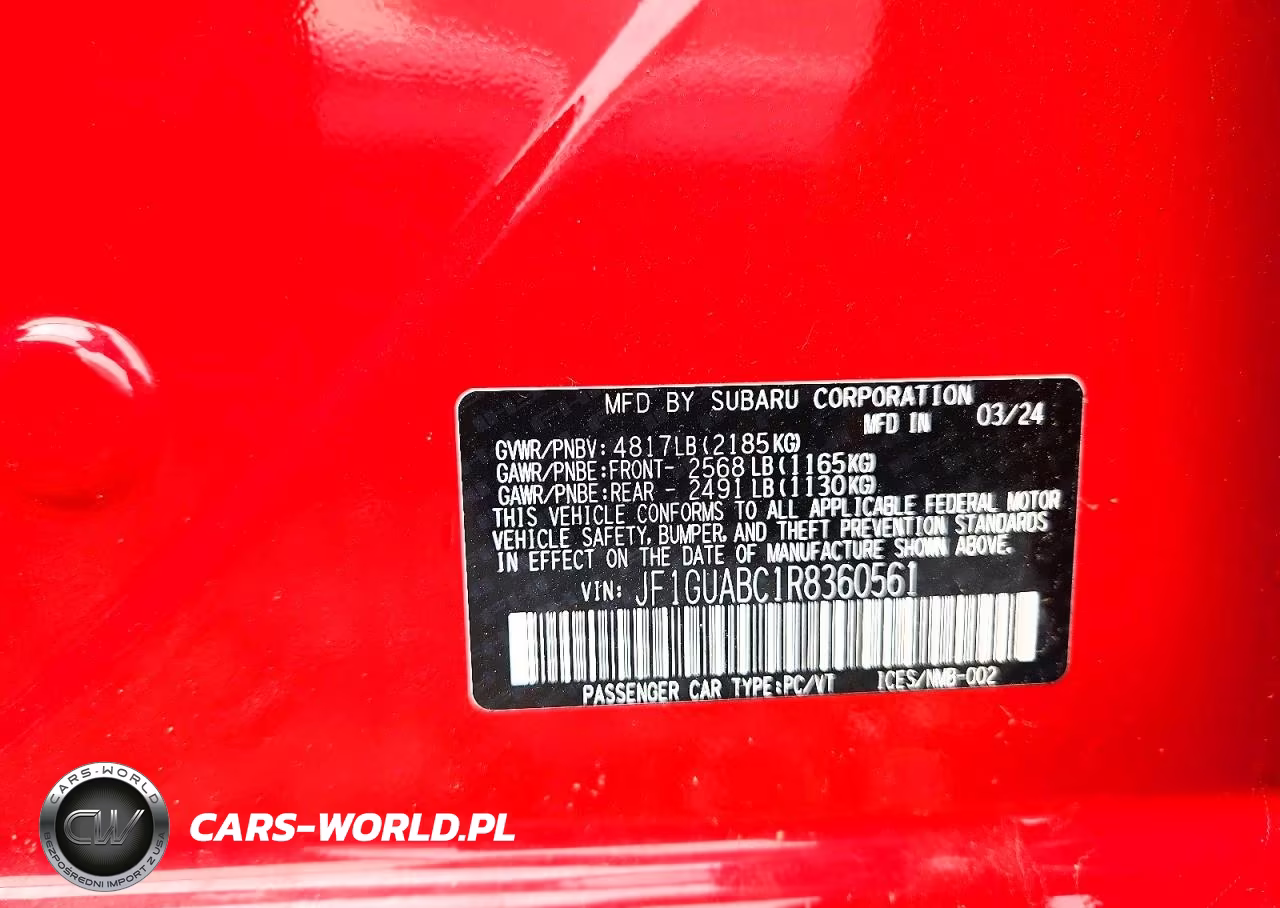 2024 Subaru Impreza VIN:JF1GUABC1R8360561 - 12