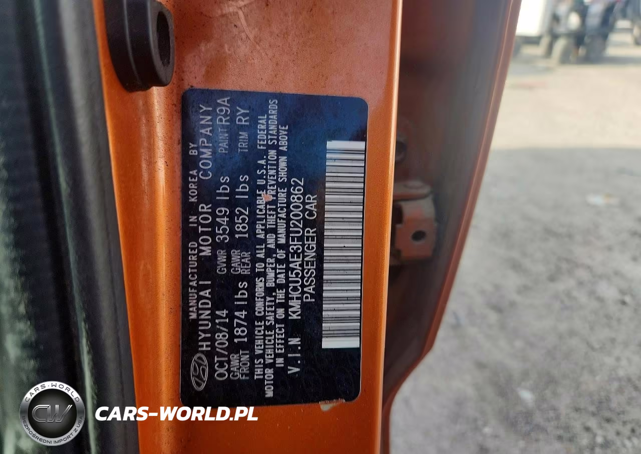 2015 Hyundai Accent Sport VIN:KMHCU5AE3FU200862 - 12