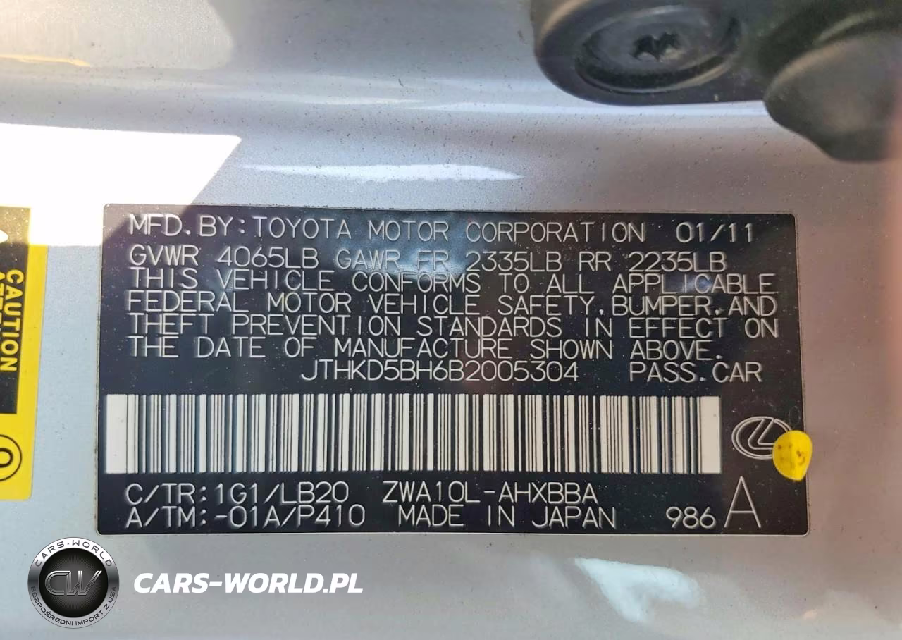 2011 Lexus Ct 200 VIN:JTHKD5BH6B2005304 - 13
