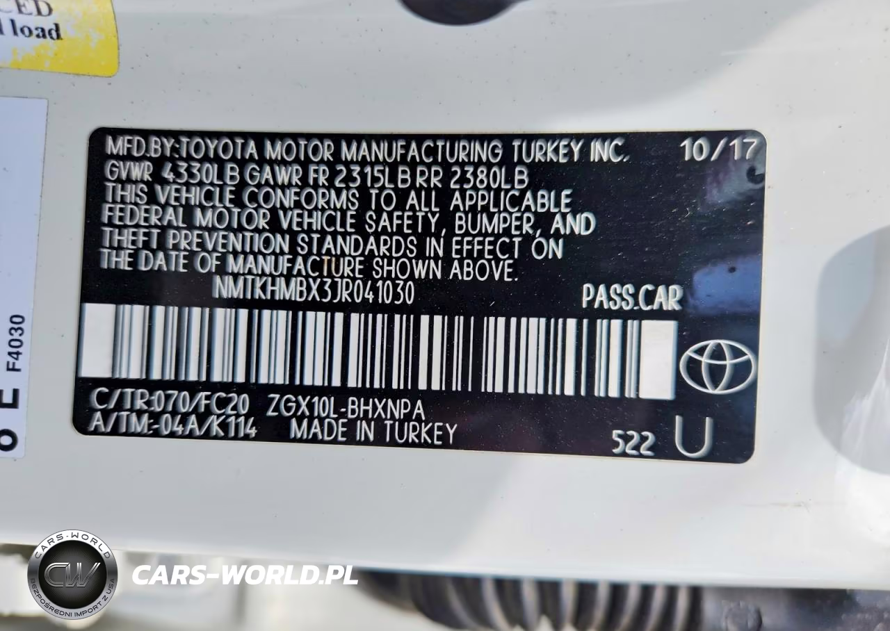 2018 Toyota C-Hr Xle VIN:NMTKHMBX3JR041030 - 12