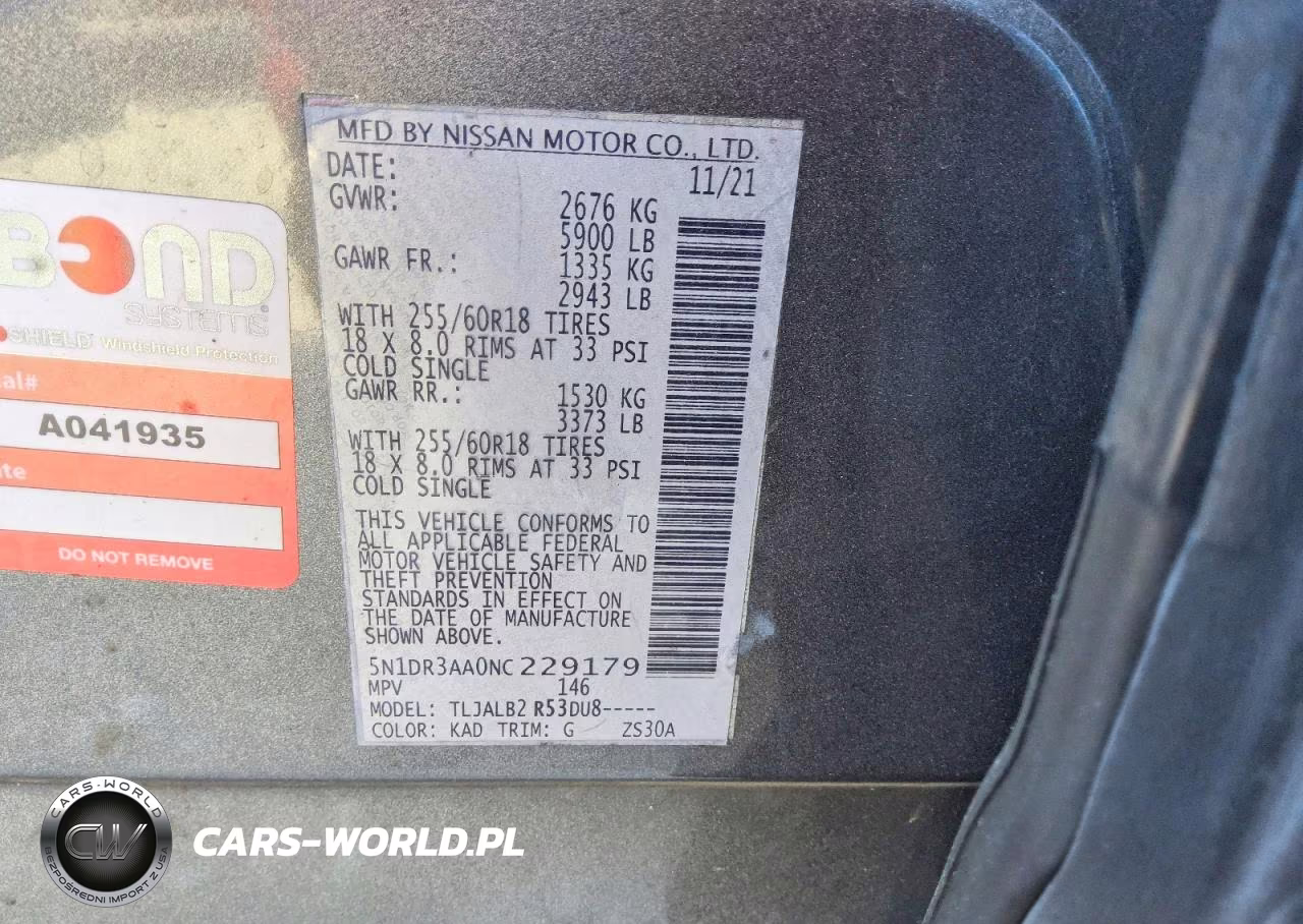 2022 Nissan Pathfinder S VIN:5N1DR3AA0NC229179 - 13