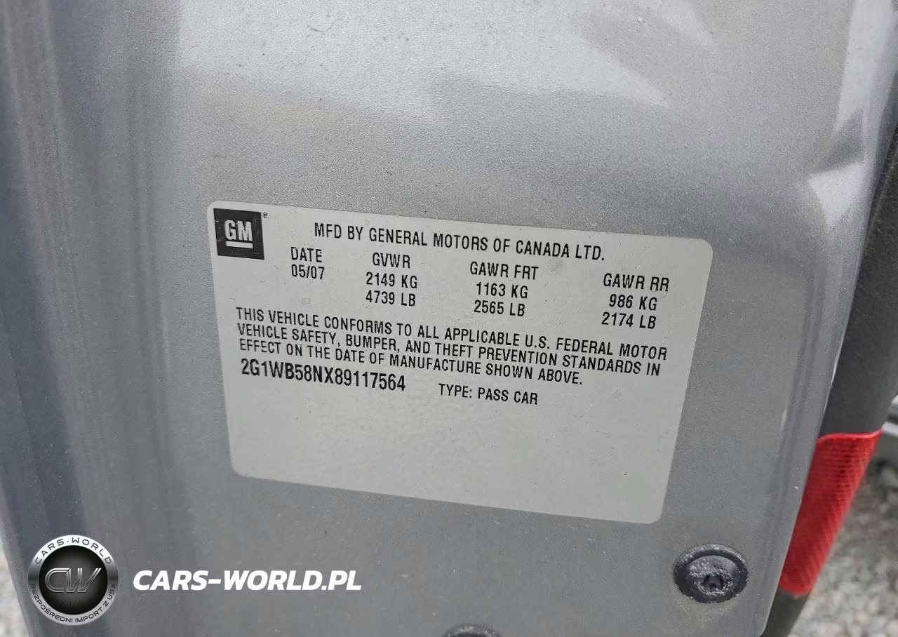2008 Chevrolet Impala Ls VIN:2G1WB58NX89117564 - 12