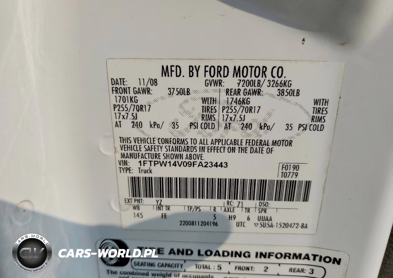 2009 Ford F 150 VIN:1FTPW14V09FA23443 - 12
