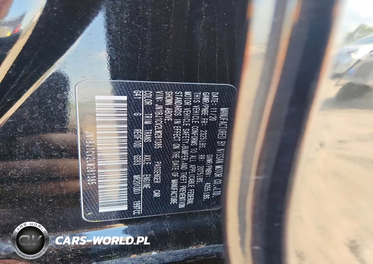 2020 Nissan Rogue Sport S VIN:JN1BJ1CV2LW281385 - 13