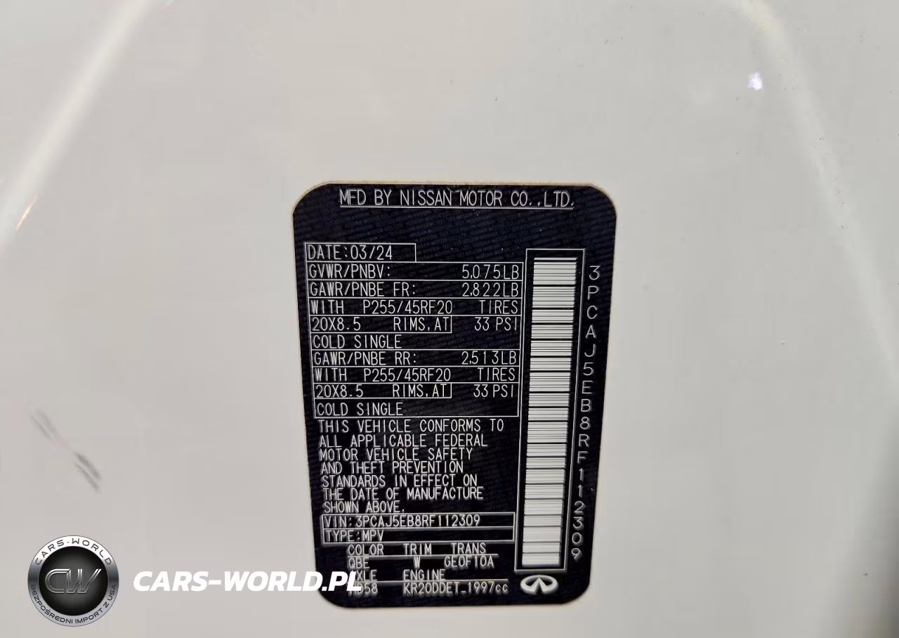 2024 Infiniti Qx50 Sensory VIN:3PCAJ5EB8RF112309 - 12