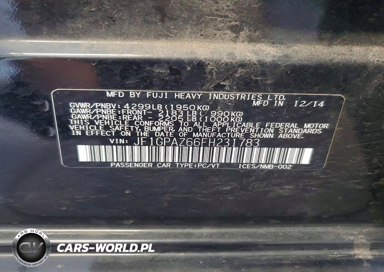 2015 Subaru Impreza Sport Limited VIN:JF1GPAZ66FH231783 - 13