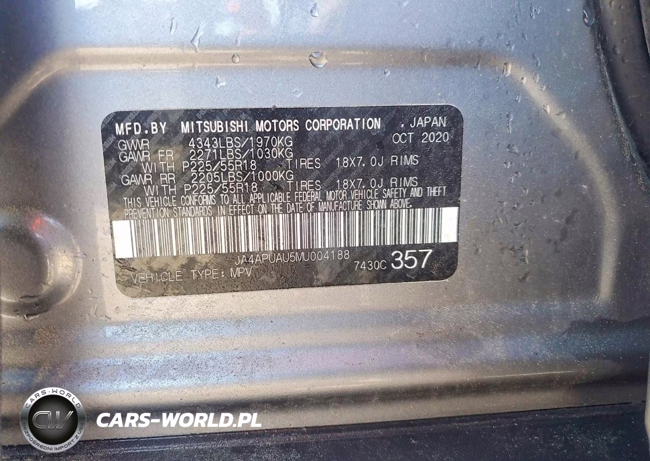 2021 Mitsubishi Outlander Sport Es VIN:JA4APUAU5MU004188 - 14