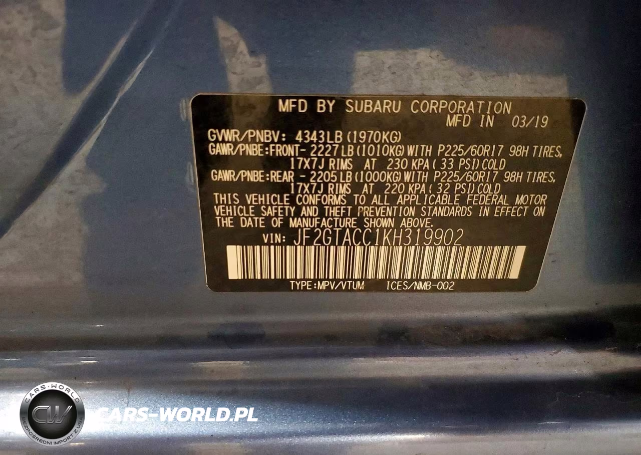 2019 Subaru Crosstrek Premium VIN:JF2GTACC1KH319902 - 13